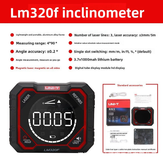 High precision digital angle meter with magnetic angle meter laser level