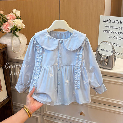 A children's long-sleeved shirt