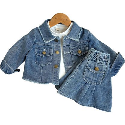 A children's denim suit