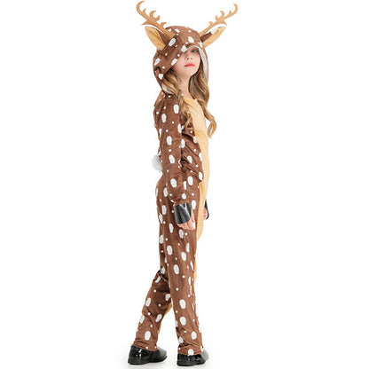 A children's cosplay sika deer stage performance clothes