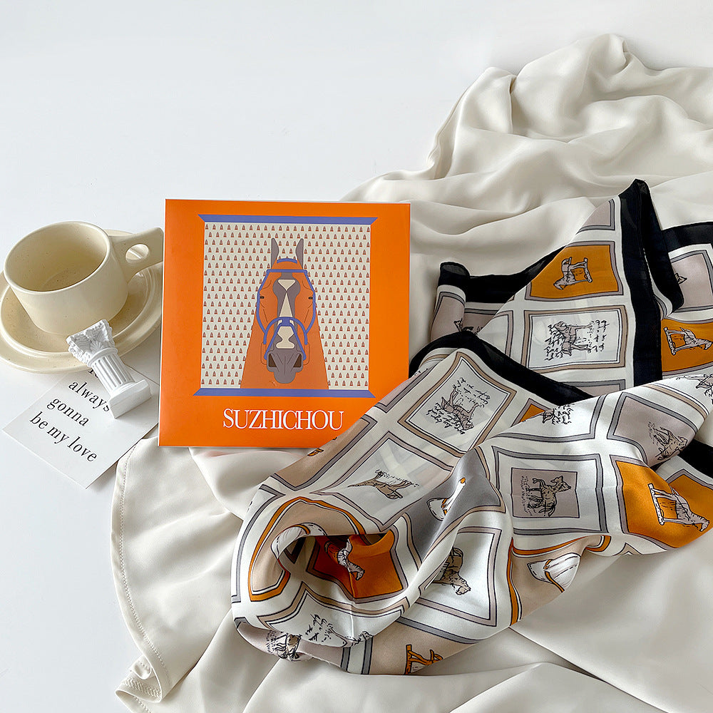 A silk scarf gift box gift