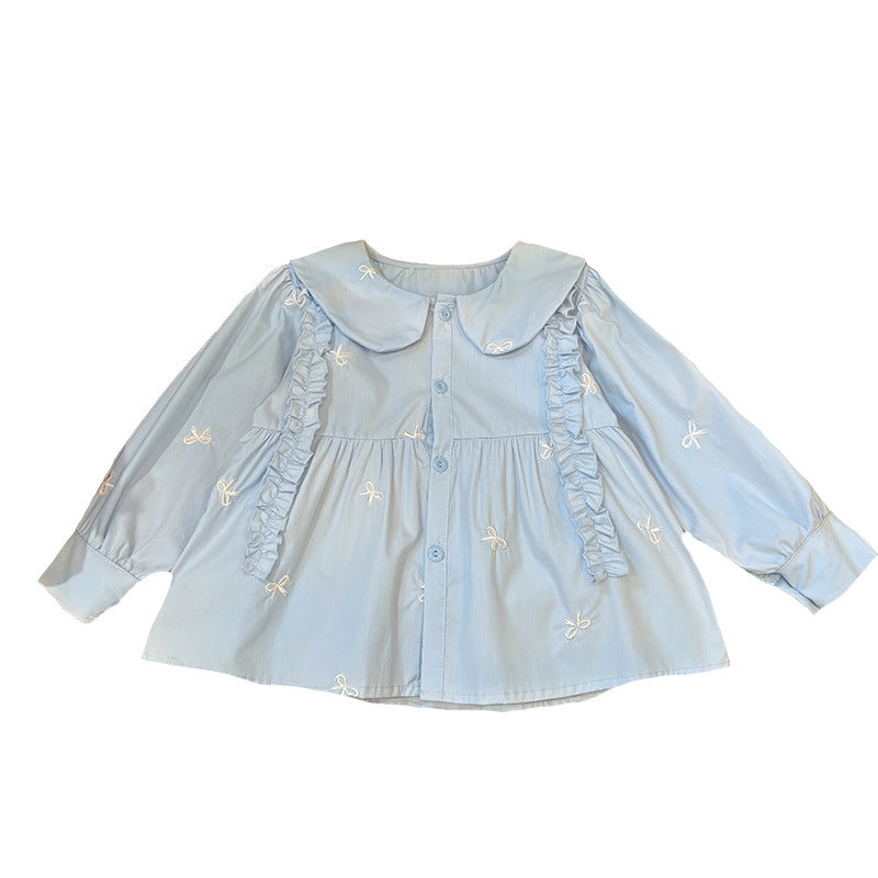 A children's long-sleeved shirt