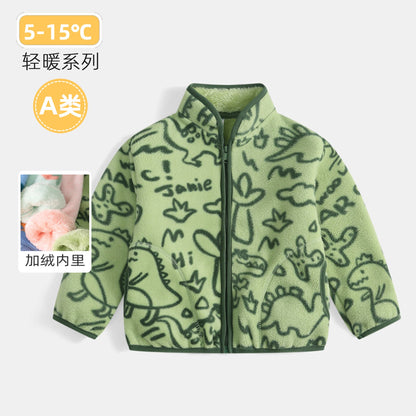 A children's warm fleece jacket for winter