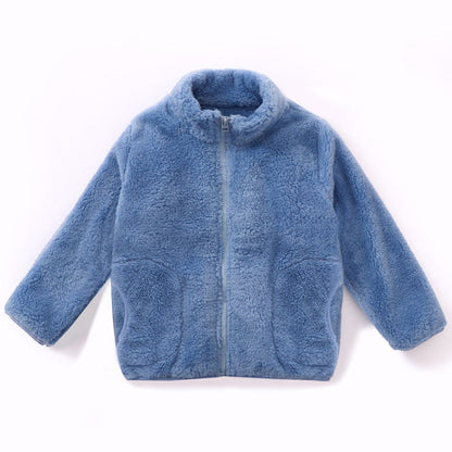 A children's warm fleece jacket for winter