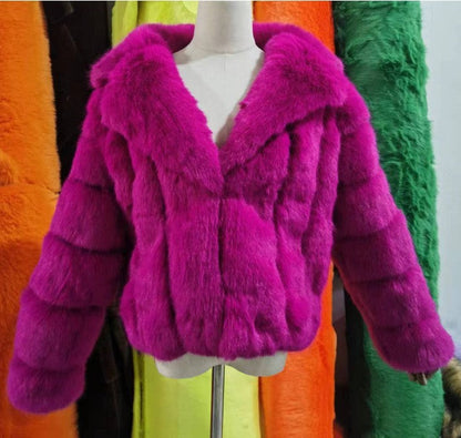 A faux fur jacket