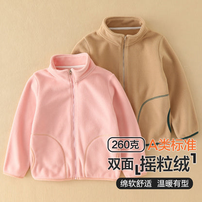 A Children's fleece warm jacket