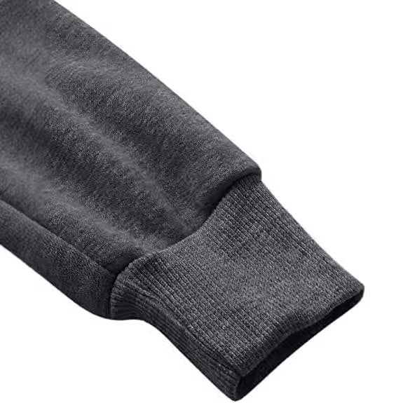 B2-m19B Autumn European station cotton gray long zipper sweater - Mixbatch