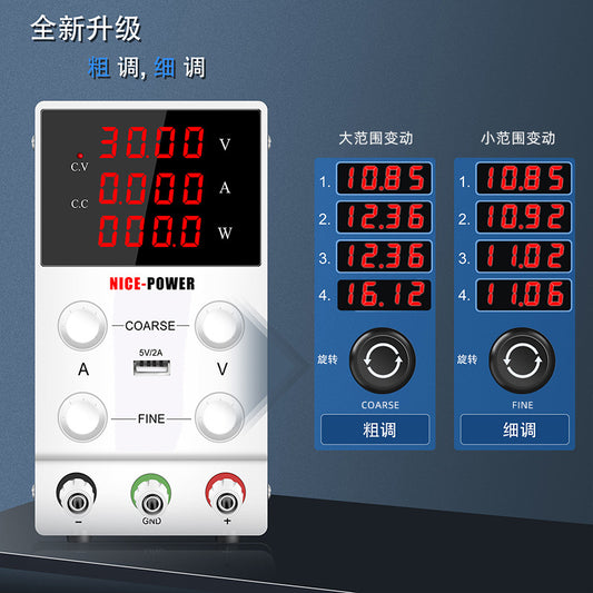 A Adjustable DC regulated power supply SPS3010 notebook computer maintenance power supply 30V10A switching power supply