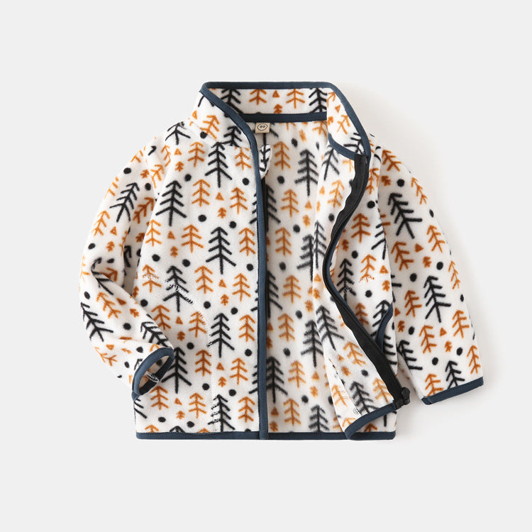 A children's warm fleece jacket for winter