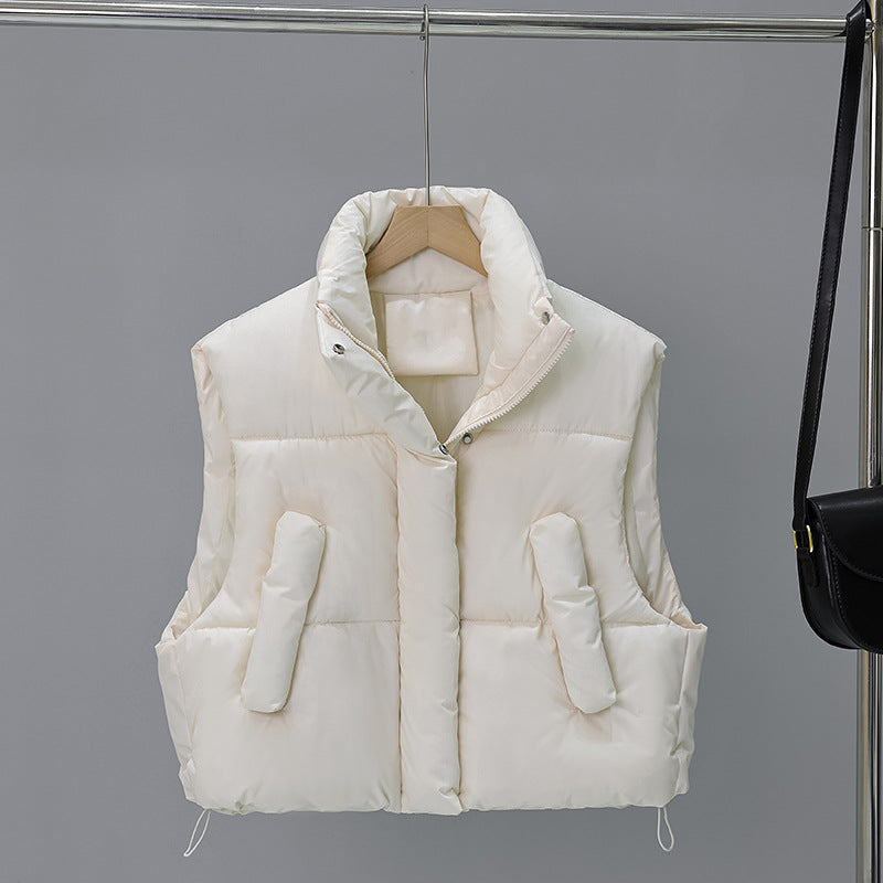A winter women's vest jacket