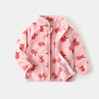 A children's warm fleece jacket for winter