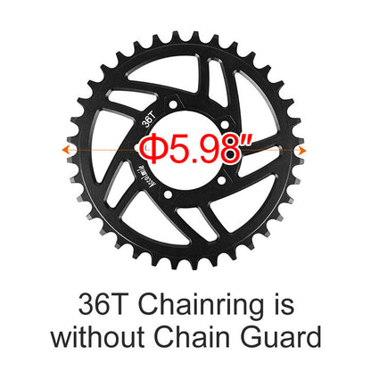 A Bafang central motor tooth plate 36T is suitable for BBS01 02 electric bicycle modified aluminum plate