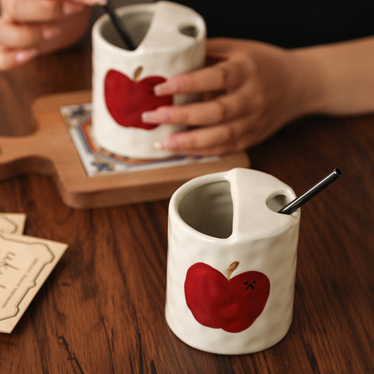 A apple ceramic cup