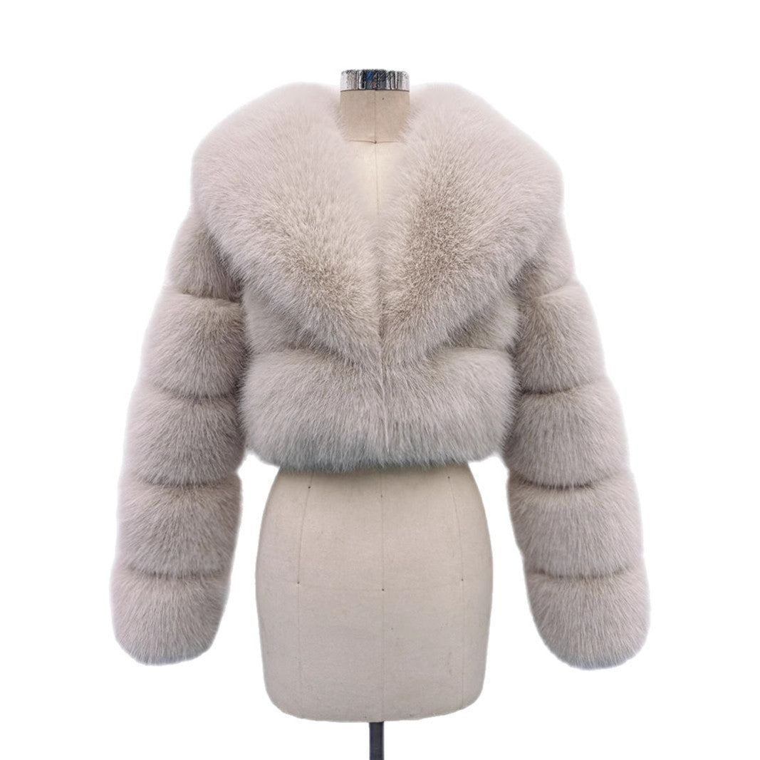 A faux fur coat