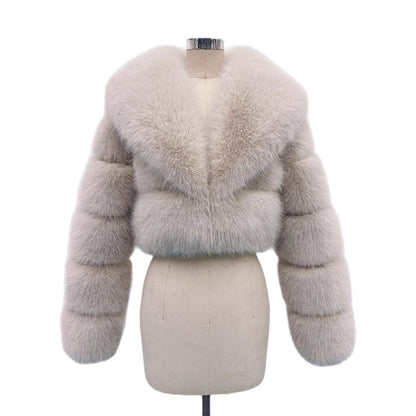 A faux fur coat