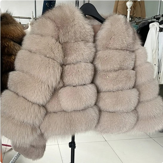 A warm faux fur jacket