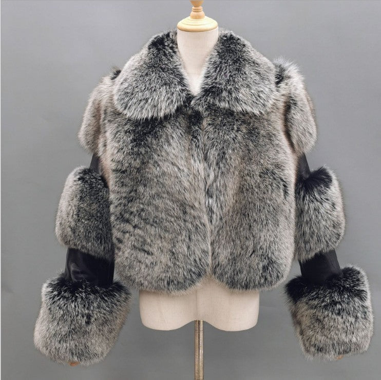 A faux fur jacket