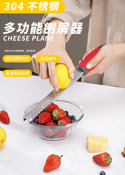 A stainless steel multi-function scraper