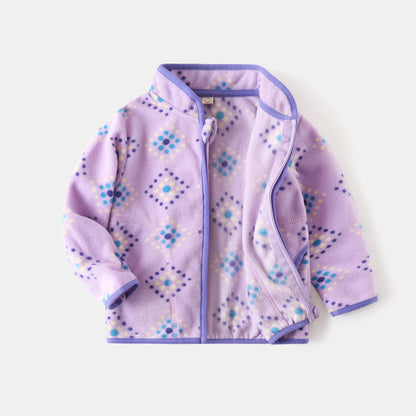 A children's warm fleece jacket for winter