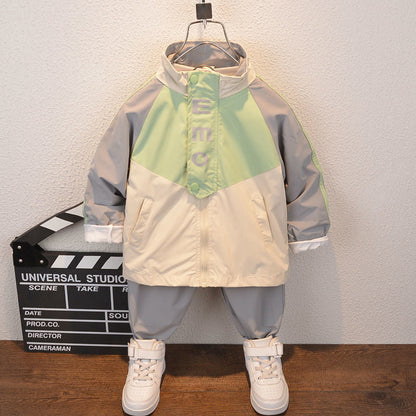 A children's clothing boys spring and autumn suit two-piece set