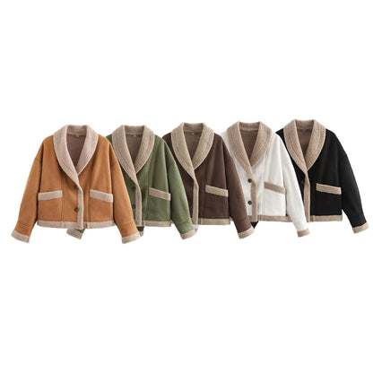 A women's leather jacket