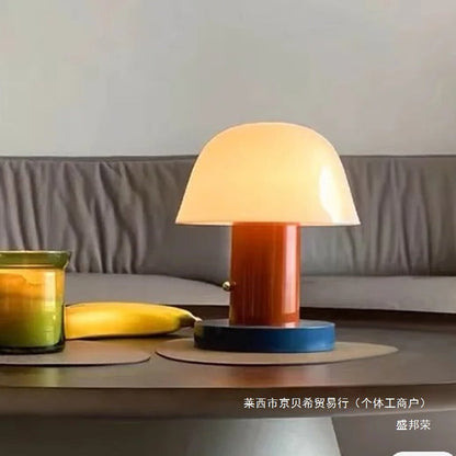 A mushroom lamp