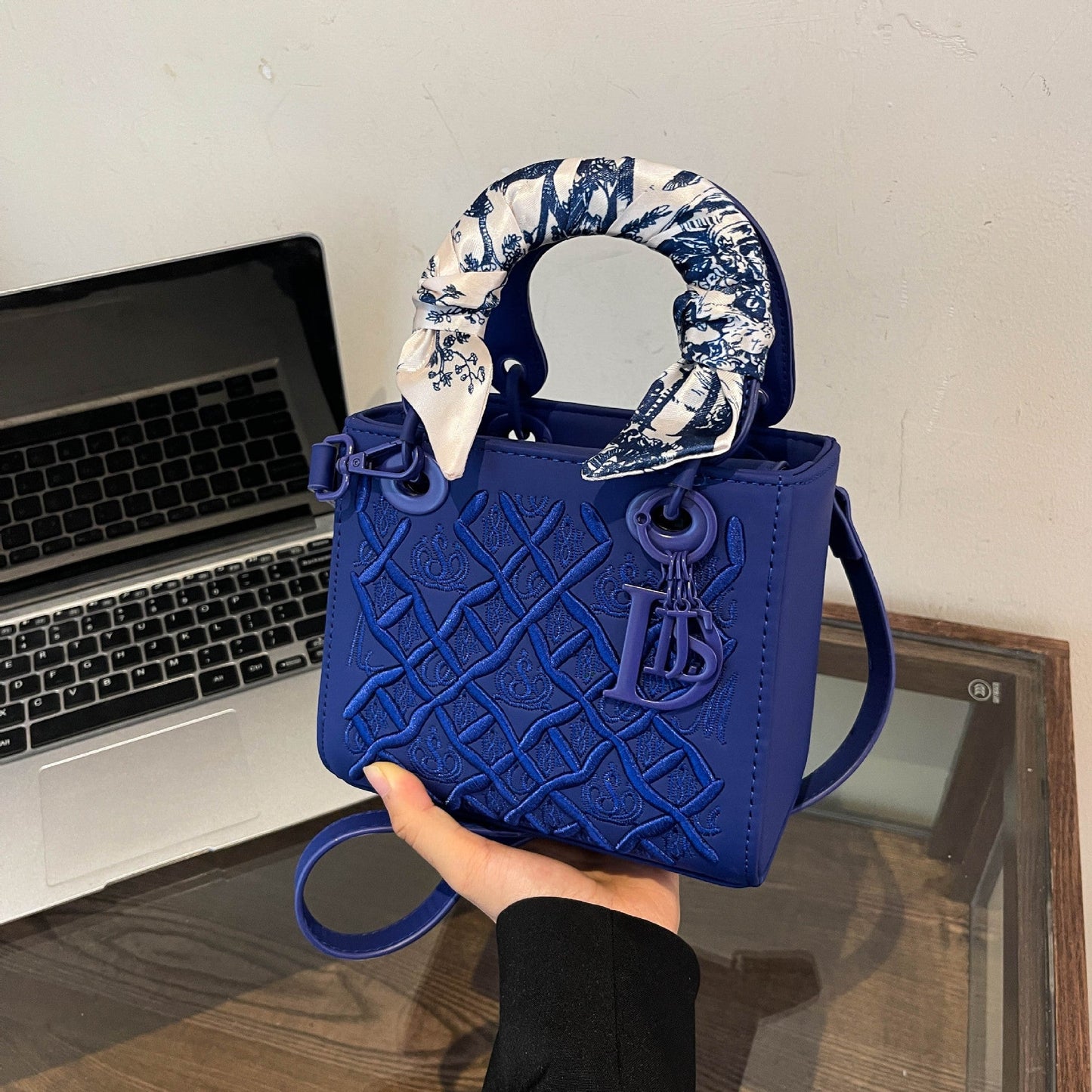 A  bag with embroidery pattern