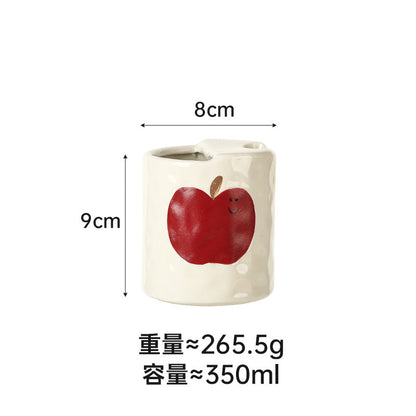 A apple ceramic cup