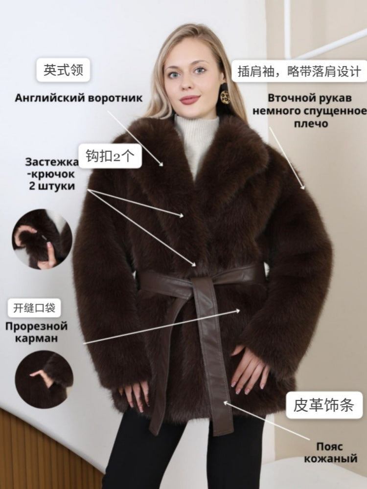 A faux fur jacket