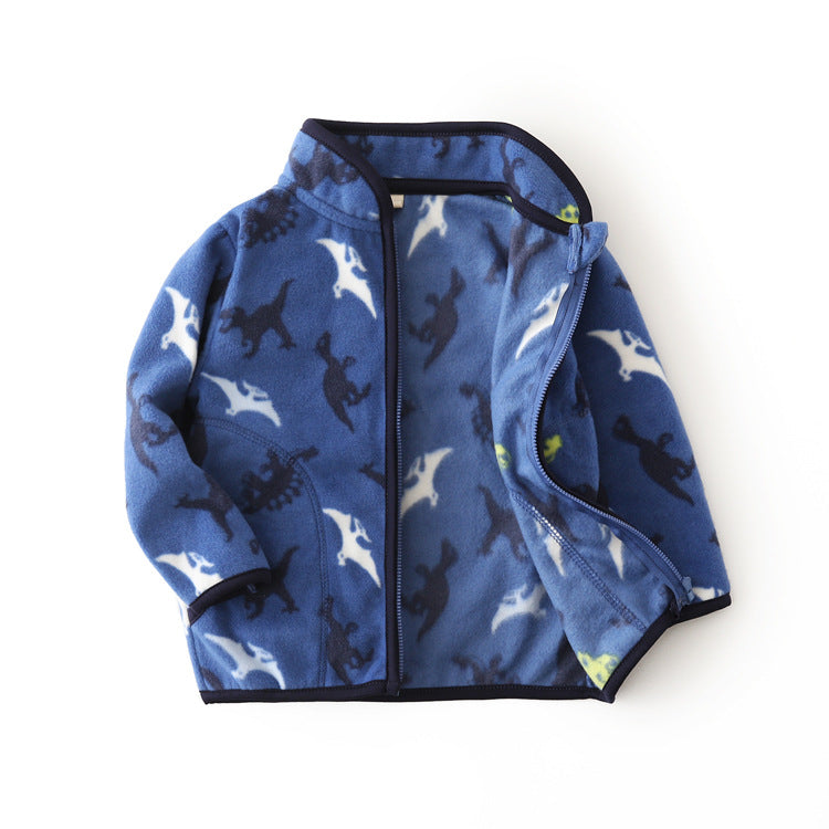 A children's warm fleece jacket for winter