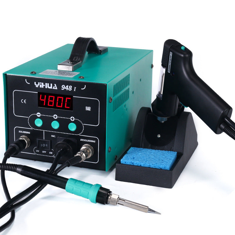 A tin suction pump automatic dismantling and welding tin suction gun welding table 2-in-1 electric tin suction device welding table