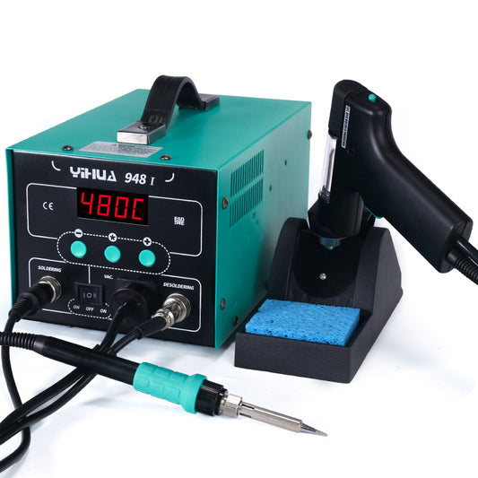 A tin suction pump automatic dismantling and welding tin suction gun welding table 2-in-1 electric tin suction device welding table