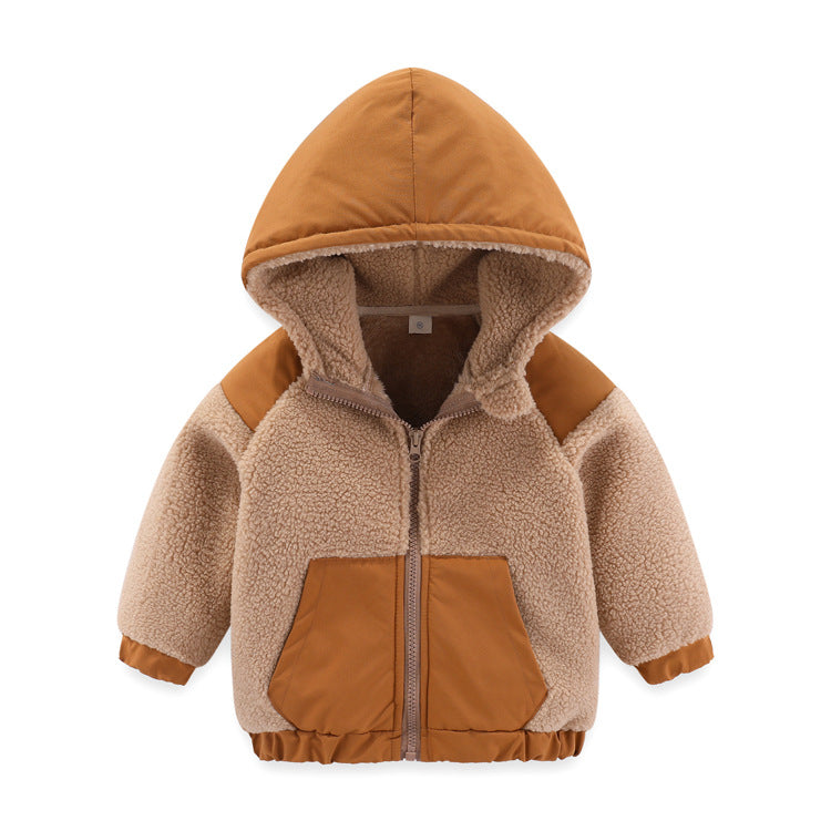 A children's warm fleece jacket for winter