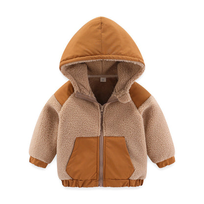 A children's warm fleece jacket for winter