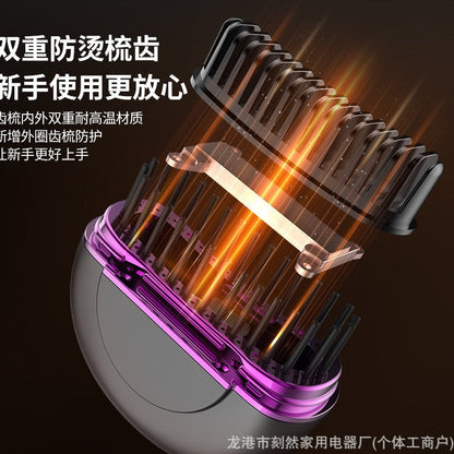 A Mini Hair Straightening Comb Wireless New Rechargeable Hair Straightener Portable Hair Care Home Styling Comb without Damaging Hair
