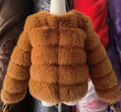 A warm faux fur jacket