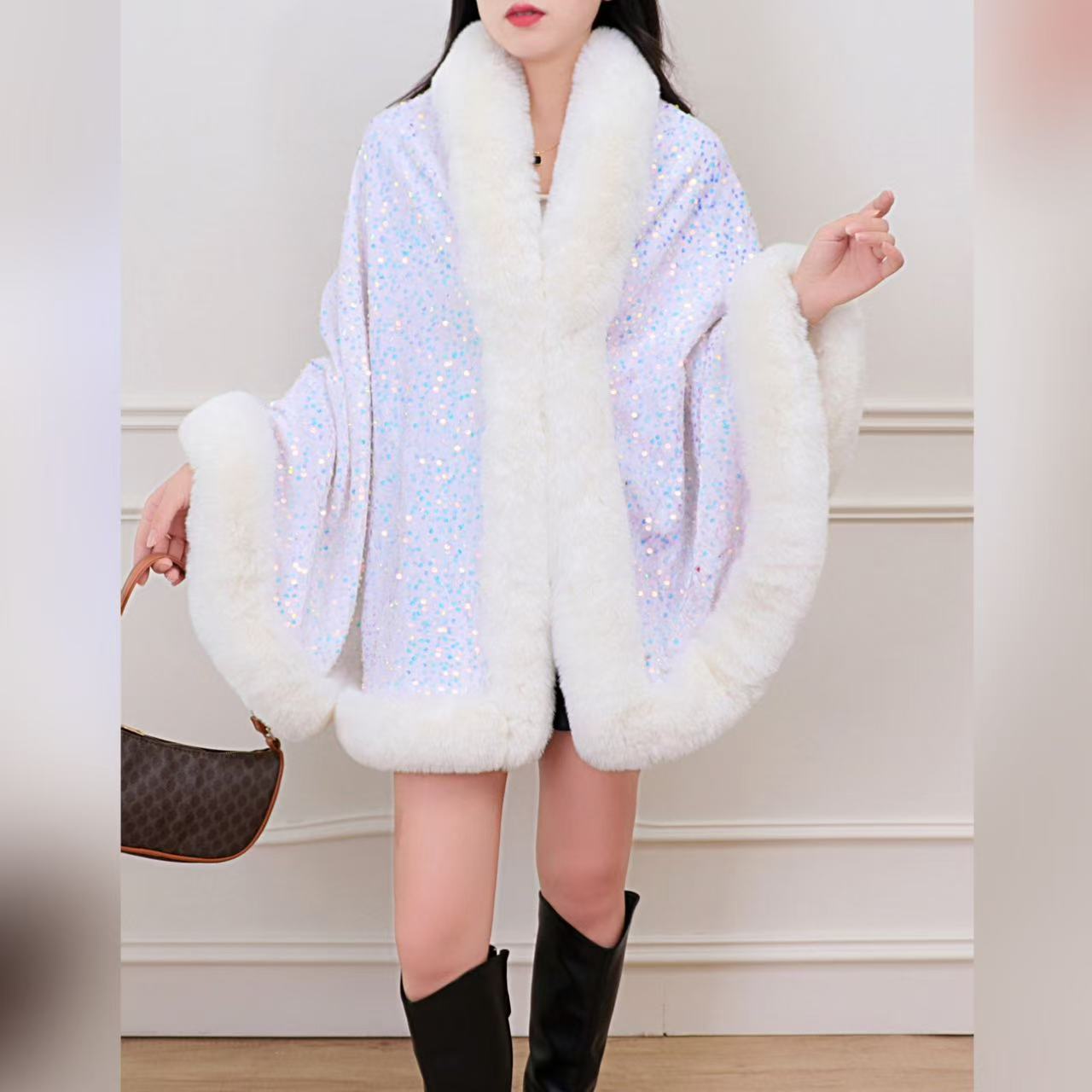 A faux fur jacket