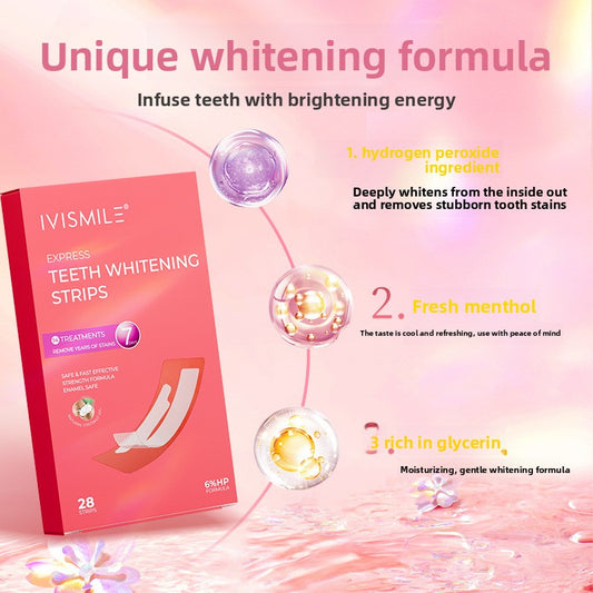 A Ai Smile Toothpaste 6% HP Wet Sticker Teeth Dazzling White Sticker Set to Remove Yellow Whitening Bright White Teeth Gentle Cross-border Spot