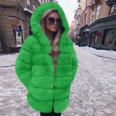 A faux fur jacket