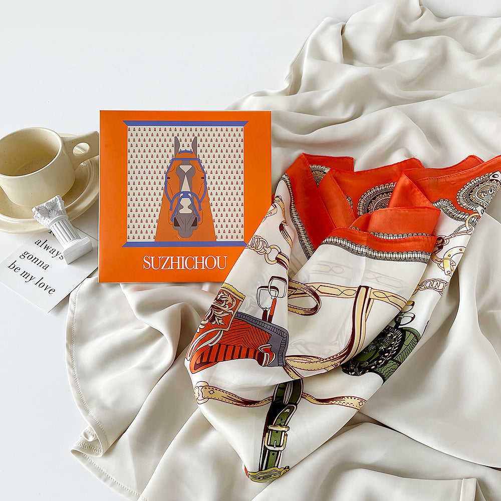 A silk scarf gift box gift