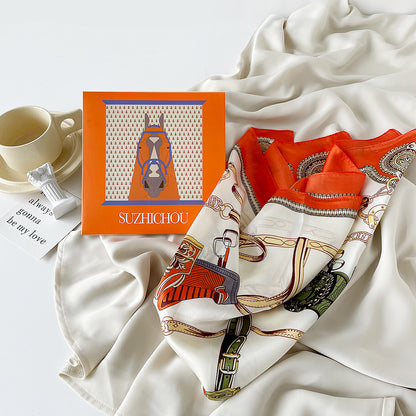 A silk scarf gift box gift