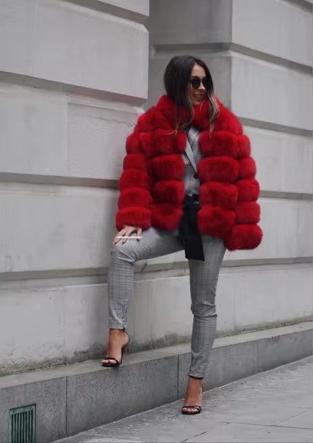 A faux fur jacket