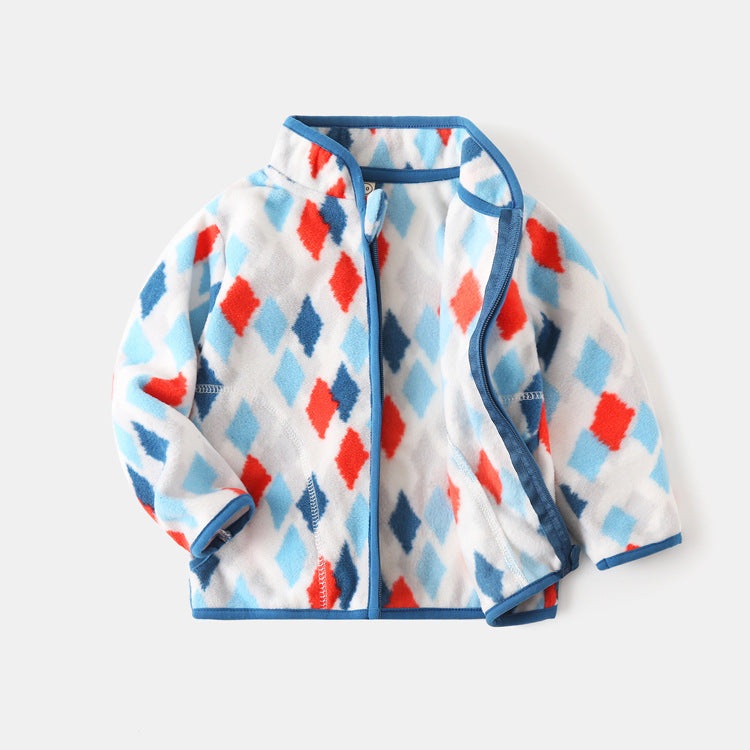 A children's warm fleece jacket for winter