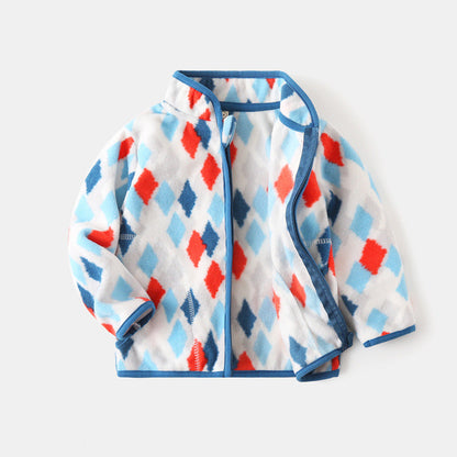 A children's warm fleece jacket for winter