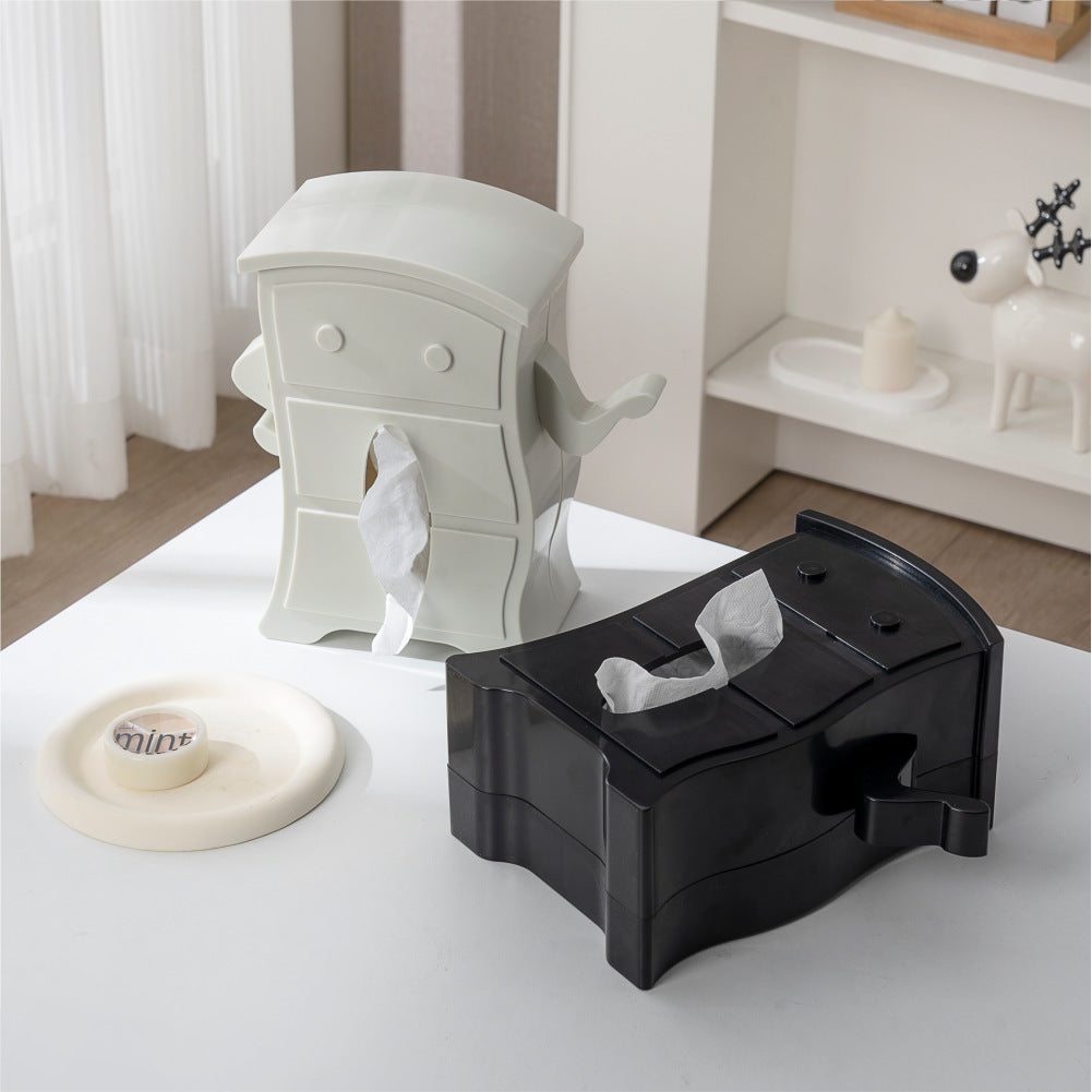 A tissue storage box