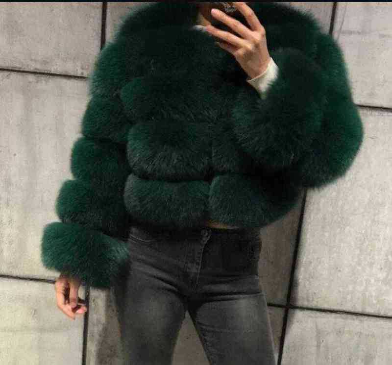A warm faux fur jacket