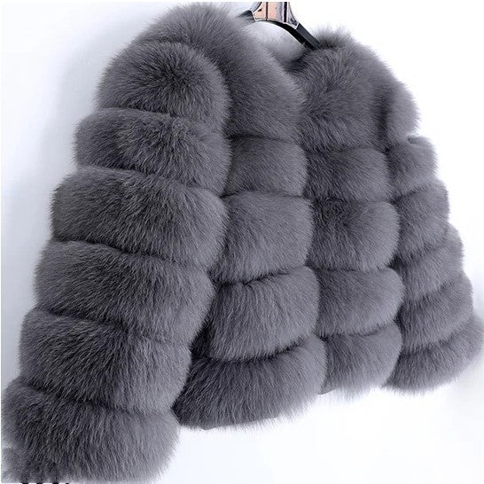 A warm faux fur jacket