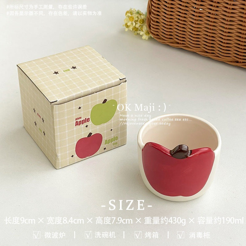 A apple ceramic cup