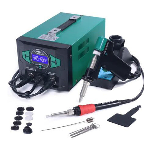 A tin suction pump automatic dismantling and welding tin suction gun welding table 2-in-1 electric tin suction device welding table