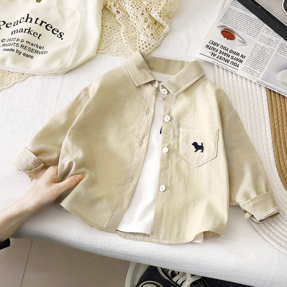 A children's long-sleeved shirt